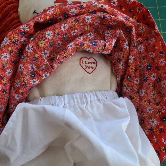 24 inch vintage handmade Raggedy Ann and Andy doll 1970s classic style - Picture 2 of 4